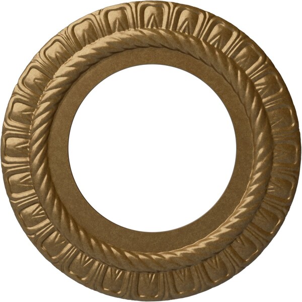 Ekena Millwork Claremont Ceiling Medallion (Fits Canopies up to 7"), 10 5/8"OD x 5 3/4"ID x 1/2"P, Pale Gold CM10CLPAS - main